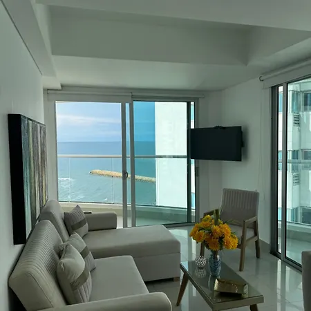 Apartamento Vistas Al Mar Y Exclusividad De Lujo En Bocagrande Cartagena